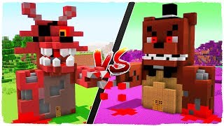 ? Casa de FREDDY.EXE vs casa de FOXY.EXE - MINECRAFT FNAF