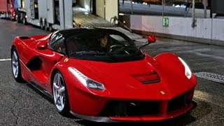 Ferrari LaFerrari on the road - Exclusive video of the car leaving the show !