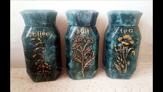 Декорированные кофейные банки