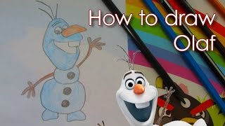 How To Draw Olaf From Frozen /  Как нарисовать снеговика Олаф