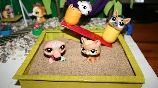 Как сделать песочницу и качелю для Littlest Pet Shop How to make a sandbox and a swing Pet Shop