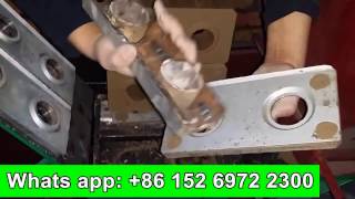 how to change small manual QMR2-40 clay interlocking brick machine, lego block machine mold
