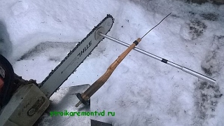 Как пилить дрова бензопилой 2: приспособление для дров одной длины