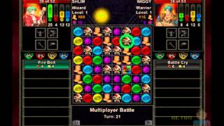 Puzzle Quest: Challenge of the Warlords Ps2 Multiplayer Gameplay (D3 / Vicious Cycle) Playstation 2