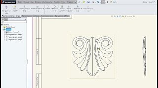 ? SolidWorks Резьба. Декор № 1. Чертеж DWG и DXF. JPEG. Размеры.