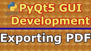 How To Export File As PDF In PyQt5 #32