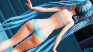 【MMD】Bikini Miku Dance - Drop Pop Candy (Miku & Len cover)