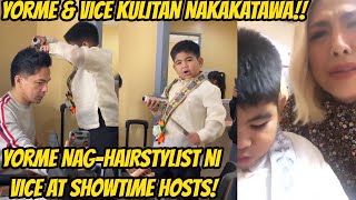 YORME AARON NAG ALA HAIRSTYLIST NILA VICE GANDA! NAKAKATAWA! Yorme Showtime KULITAN with Vice!