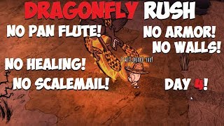 Don't Starve Together → Rush DRAGONFLY without ARMOR/HEALING! Day 4