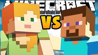 STEVE VS ALEX: BUILD OFF (Minecraft)