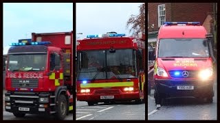Fire trucks responding compilation - Special fire appliances