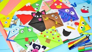 15 Идей ЗАКЛАДКИ из бумаги | BACK to School Канцелярия ♥ Лакси