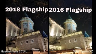 Huawei Mate 20 pro vs Sony Xperia XZ camera comparison (freehand night + landscape)