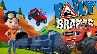 Вспыш, Расти Риветс и МАШИНКА БЕЗ ТОРМОЗОВ! Мультфильм - игра для детей. Faily Brakes!