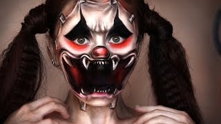 Creepy Clown - Halloween Makeup Tutorial By MARGO Жуткий Клоун Макияж на Хэллоуин