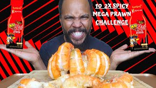 10 2X SPICY MEGA PRAWNS IN 10 MINUTES CHALLENGE BY QUEEN BEAST | FRITZ FAMILY ENTERTAINMENT