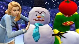 SNOW IN THE DESERT - Sims 4 Seasons Winter - The Sims 4 Funny Highlights #133