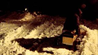 Mini Dozer and Cub Cadet 122 Clearing Snow