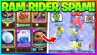 CRAZY *NEW* Ram Rider Bridge Spam Deck! Insane Ladder Cycle Deck in Clash Royale! Tips & Tricks!