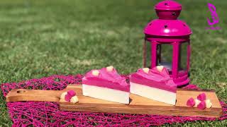 صناعة صابون صلب بالطريقة الباردة على شكل cheesecake بالزيت العطري fruits exotiques