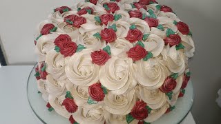 DECORAÇÃO DE BOLO SIMPLES E LINDA | BOLO ROSETAS | LORENA GONTIJO