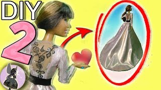 ?Платье со ШЛЕЙФОМ для куклы Барби своими руками. Готовые выкройки для кукол