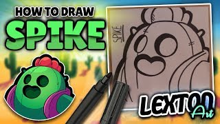 How To Draw SPIKE - Brawl Stars // LextonArt