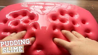 DIY STRAWBERRY PUDDING SLIME | glossy jiggly slime tutorial!