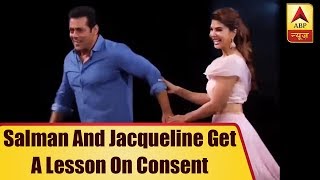 Salman And Jacqueline Get A Lesson On Consent After Boy Forced To Hug Actress | ABP News