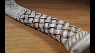 КАК ВЫРЕЗАТЬ ПЛЕТЕНКУ НА ТОПОРИЩЕ / A drawing on an Ax