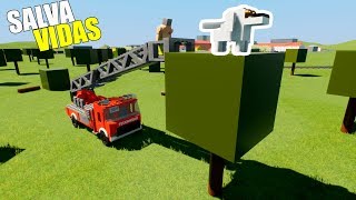 SALVAMOS UM CACHORRO PRESO NA ÁRVORE! Brick Rigs
