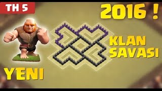 Clash of Clans - 5.Seviye Köy Düzeni Savunma (CoC TH5) En İyi Klan Savaşı Düzeni