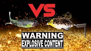 WHOPPER PLOPPER 110 VS TECKEL SPRINKER FROG !!!! TOPWATER HEAVYWEIGHT BOUT (its dynamite)