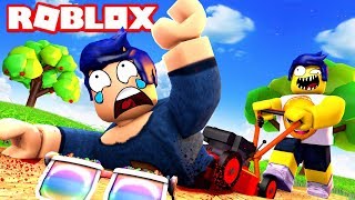 CORTÉ A MI AMIGO EN DOS con el CORTACESPED MÁS RÁPIDO DEL MUNDO en ROBLOX ?