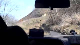 Заезд зрителей на горку около пос Мохнач Вид из кабины