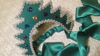 DIY/ Как сделать Корону-Кокошник своими руками /"Елочка"/ Мастер класс /