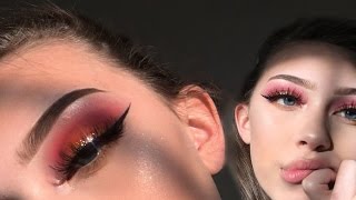 SUNSET gold glitter eyeshadow tutorial