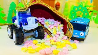 Мультики про машинки Вспыш и чудо машинки Автобус ТАЙО, Крушила и подарки  Мультфильмы для детей