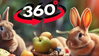 Adorable Bunnies captured in 360 degree - Move the screen to look around