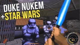 There's a Star Wars mod for Duke Nukem 3D