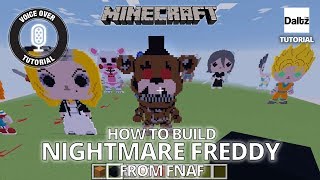 Minecraft Pixel Art - Nightmare Freddy Fazbear - Tutorial