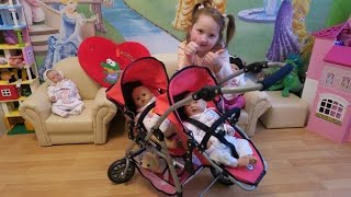 Коляска для двух кукол двойняшек распаковываем собираем Bayer Chic 2000 Buggy Vario Twin unboxing