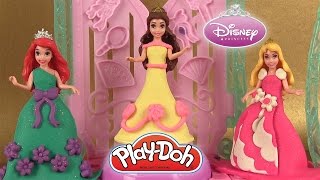 Magiclip Play Doh Robes de Princesses Disney Aurore, Ariel Techniques de pâte à modeler