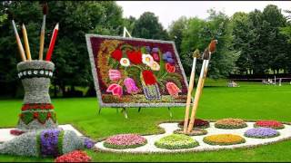 Дизайн клумбы Палитра художника. Несколько примеров