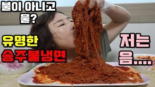 (리얼사운드&리얼먹방) 송주불냉면 드셔보셨나요? 궁금증 확! 풀어드립니다. ASMR-MUKBANG