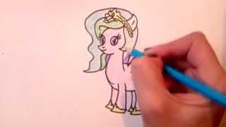 Принцесса Селестия- как нарисовать..Princess Celestia