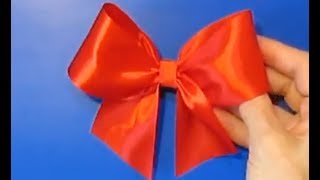 СУПЕР_БЫСТРО КАК КРАСИВО ЗАВЯЗАТЬ БАНТЫ. Бантик из атласной ленты. Как быстро сделать бант МК.