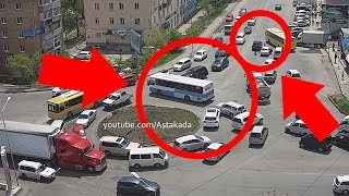 Astakada Владивосток ДТП 21 мая 2019 Кольцо Запорожской Автобус и Toyota Hilux Surf Два ДТП