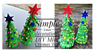 DIY Crismas  Decorations /How to make Mini Xmas Tree with Papper/Anu's Heaven