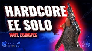 WW2 ZOMBIES - SOLO HARDCORE EASTER EGG! (Call of Duty WW2 Zombies)